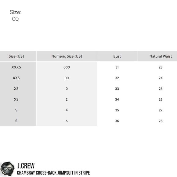 J.CREW CHAMBRAY CROSS-BACK OVERALL JUMPSUIT IN INDIGO RAILROAD STRIPE WIDE LEG - Picture 10 of 12